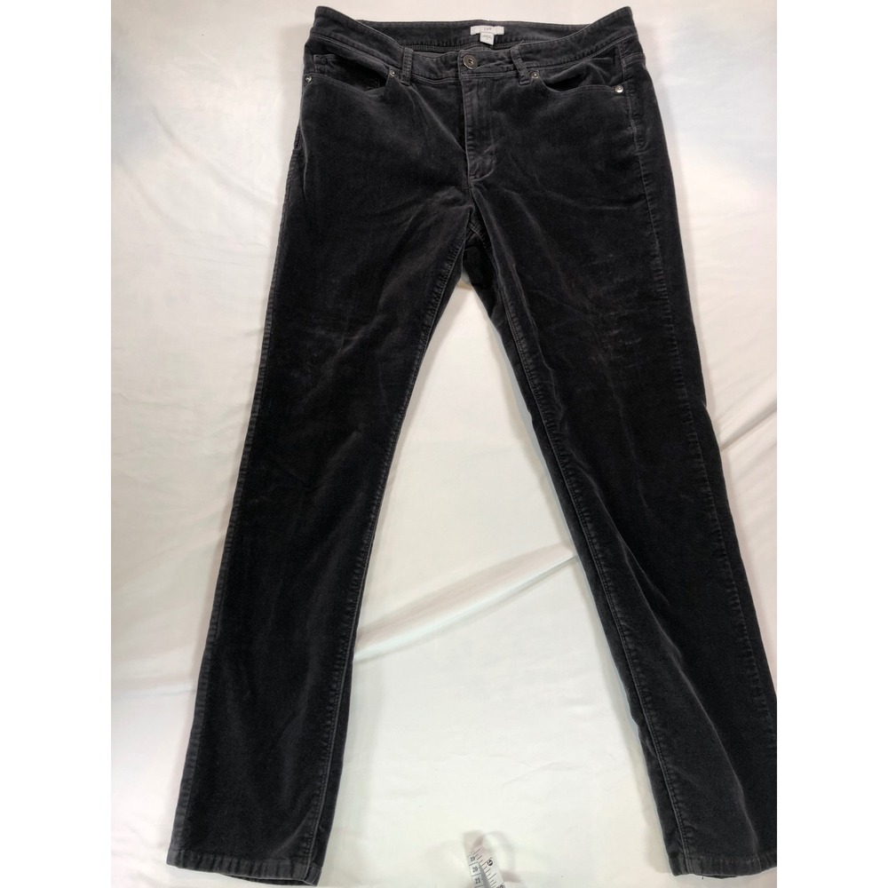 J. Jill Charcoal Gray Corduroy Straight Leg Pants Size 8 WPT134291